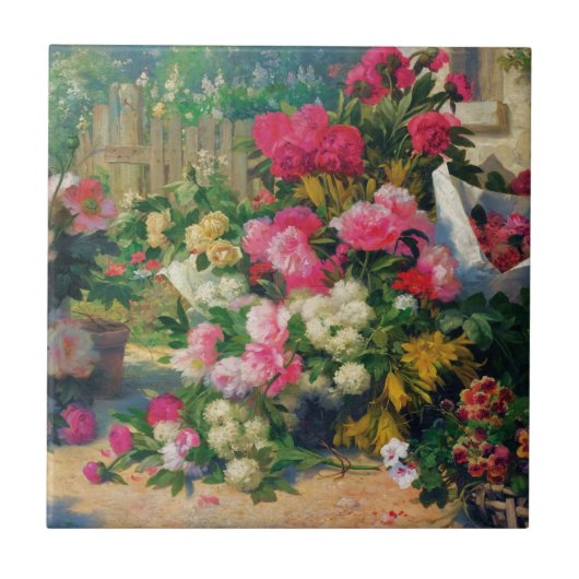 Alfred Petit Bloemmanden en Bloempotten in... Tegeltje (Voorkant)