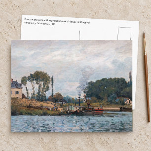 Alfred Sisley - Boten bij de sluis bij Bougival Briefkaart
