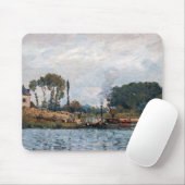Alfred Sisley - Botens aan de sluis bij Bougival Muismat (Met muis)