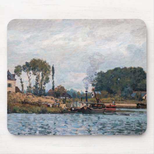 Alfred Sisley - Botens aan de sluis bij Bougival Muismat (Voorkant)
