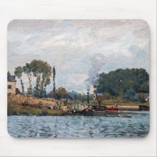 Alfred Sisley - Botens bij de sluis in Bougival Muismat