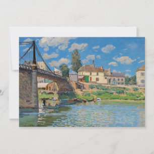 Alfred Sisley - Brug bij Villeneuve-la-Garenne Bedankkaart