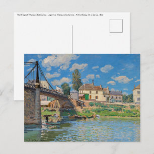 Alfred Sisley - Brug bij Villeneuve-la-Garenne Briefkaart