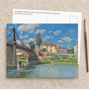 Alfred Sisley - Brug bij Villeneuve-la-Garenne Briefkaart