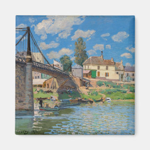 Alfred Sisley - Brug bij Villeneuve-la-Garenne Magneet