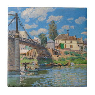 Alfred Sisley - Brug bij Villeneuve-la-Garenne Tegeltje