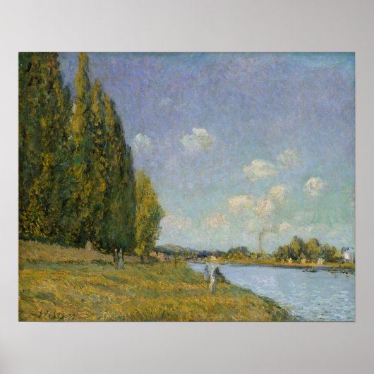 Alfred Sisley | De Seine in Billancourt Poster (Voorkant)