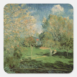 Alfred Sisley   De tuin van de familie Hoschede Vierkante Sticker
