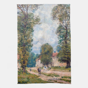 Alfred Sisley - De weg naar Versailles Theedoek