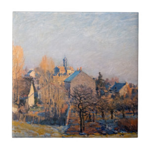 Alfred Sisley - Frosty Morning in Louveciennes Tegeltje