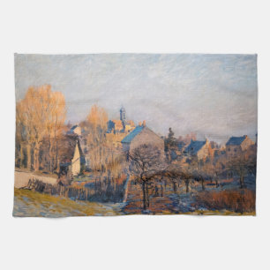 Alfred Sisley - Frosty Morning in Louveciennes Theedoek