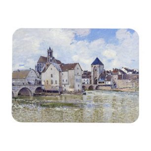 Alfred Sisley Gebouwen en bruggen met water Magneet