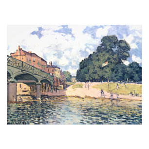 Alfred Sisley Hampton Court Bridge Foto Afdruk