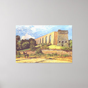 Alfred Sisley Het Aquaduct van Marly Canvas Afdruk