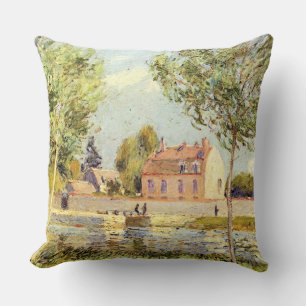 Alfred Sisley Huizen aan de oevers van de Loing Kussen