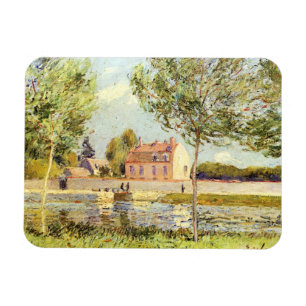 Alfred Sisley Huizen aan de oevers van de Loing Magneet