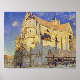 Alfred Sisley Kerk in Moret, Frosty Weather Poster