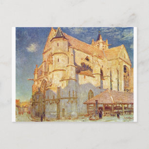 Alfred Sisley - Kirche von Moret 1893 de Kerk van Briefkaart