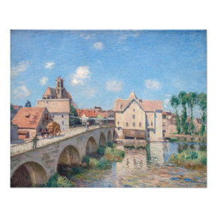 Alfred Sisley kunstwerk - Le Pont de Moret Foto Afdruk