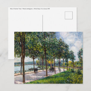 Alfred Sisley - Laan van Kastanjebomen Briefkaart