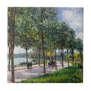 Alfred Sisley - Laan van Kastanjebomen Tegeltje