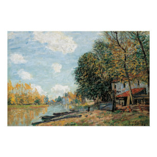 Alfred Sisley Moret over de oevers van de rivier d Perfect Poster
