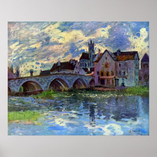 Alfred Sisley - Moret-sur-Loing Poster (Voorkant)