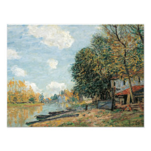 Alfred Sisley - Moret-The Banks of the River Loing Foto Afdruk