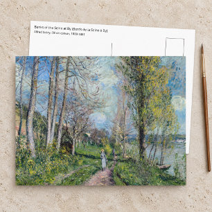 Alfred Sisley - Oevers van de Seine bij By Briefkaart