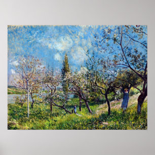 Alfred Sisley Orchard in het voorjaar Poster