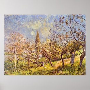 Alfred Sisley Orchard in het voorjaar Poster