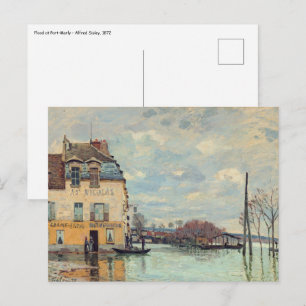 Alfred Sisley - Overstroming bij Port-Marly 1872 Briefkaart