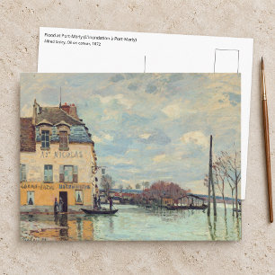 Alfred Sisley - Overstroming bij Port-Marly 1872 Briefkaart