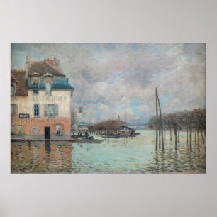 Alfred Sisley - Overstroming bij Port-Marly 1876 Poster