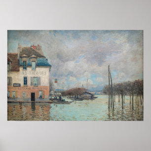 Alfred Sisley - Overstroming bij Port-Marly 1876 Poster