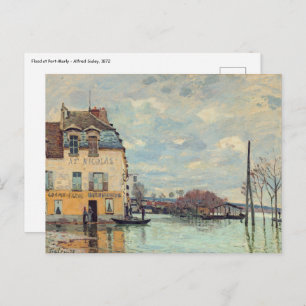 Alfred Sisley - Overstroming in Port-Marly 1872 Briefkaart