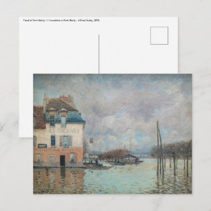 Alfred Sisley - Overstroming in Port-Marly 1876 Briefkaart