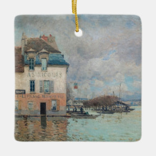 Alfred Sisley - Overstroming in Port-Marly 1876 Keramisch Ornament