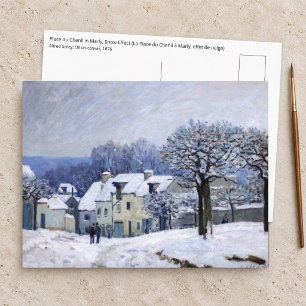 Alfred Sisley - Place Chenil in Marly, Sneeuw Effe Briefkaart