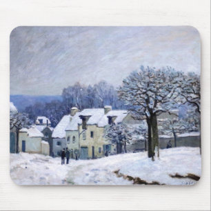 Alfred Sisley - Place Chenil in Marly, Sneeuw Effe Muismat