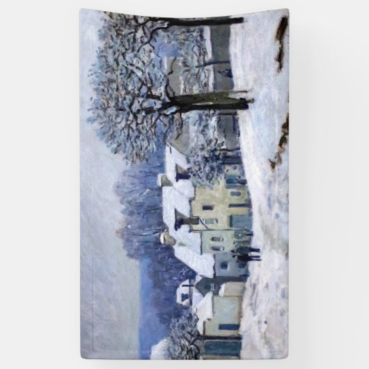 Alfred Sisley - Place Chenil in Marly, Sneeuweffec Spandoek (Verticaal)