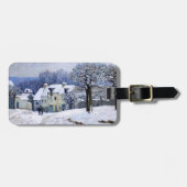 Alfred Sisley - Place Chenil in Marly, Snow Effect Bagagelabel (Voorkant horizontaal)