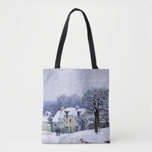 Alfred Sisley - Place Chenil in Marly, Snow Effect Draagtas (Voorkant)