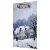 Alfred Sisley - Place Chenil in Marly, Snow Effect Klembord (Links)