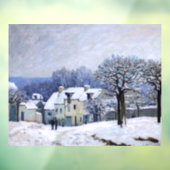 Alfred Sisley - Place Chenil in Marly, Snow Effect Raamsticker (Vel 3)