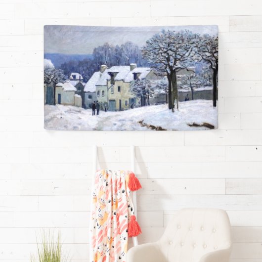 Alfred Sisley - Place Chenil in Marly, Snow Effect Spandoek (Insitu)