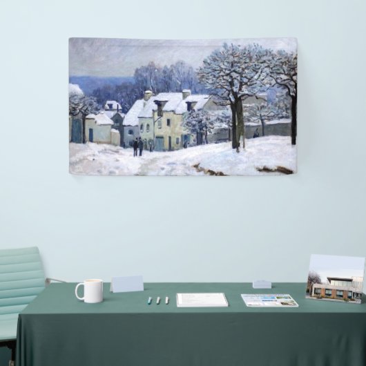 Alfred Sisley - Place Chenil in Marly, Snow Effect Spandoek (Beurs)