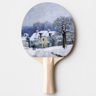 Alfred Sisley - Place Chenil in Marly, Snow Effect Tafeltennisbatje