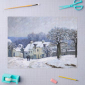 Alfred Sisley - Place Chenil in Marly, Snow Effect Tissuepapier (Craft)