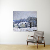 Alfred Sisley - Place Chenil in Marly, Snow Effect Wandkleed (In Situ (horizontaal))